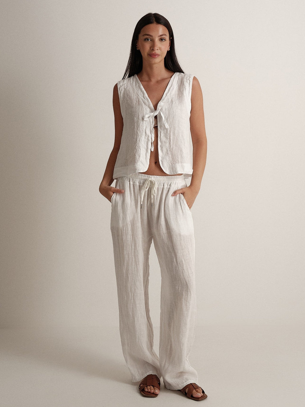 Pantalone riviera in puro lino