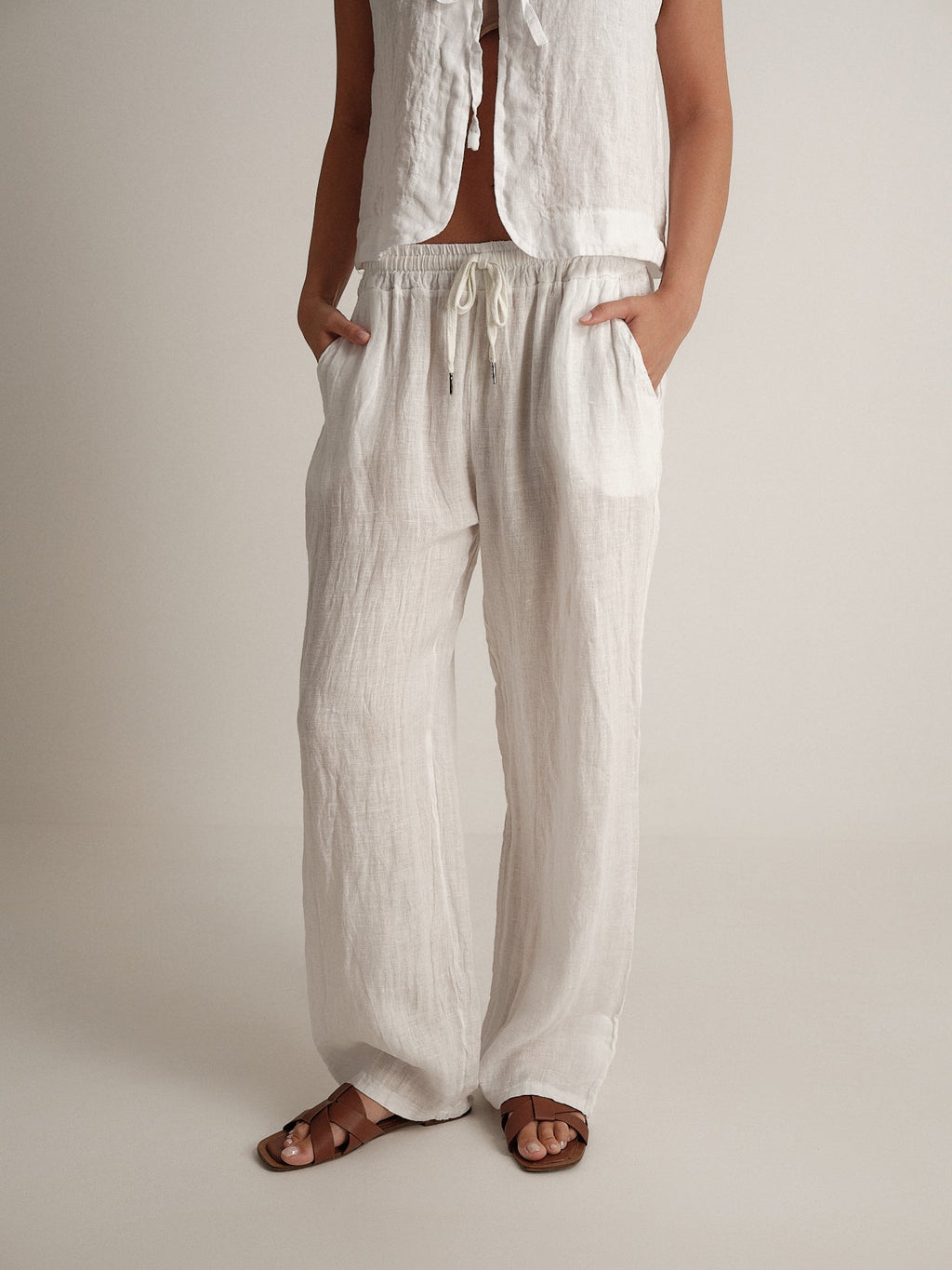 Pantalone riviera in puro lino