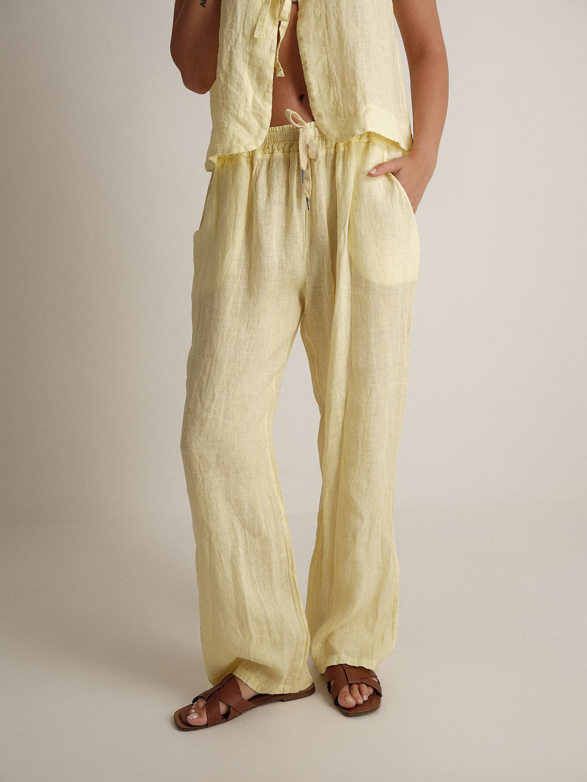 Pantalone riviera in puro lino