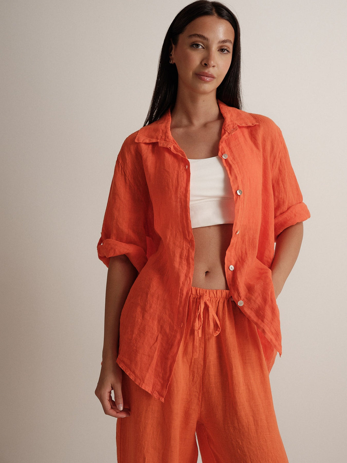 Camicia in puro lino