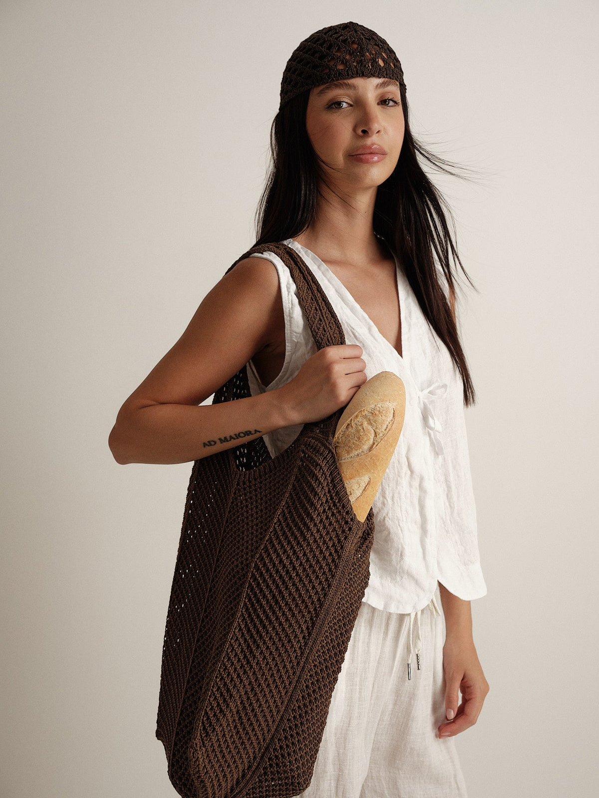 Borsa Côte in macramè