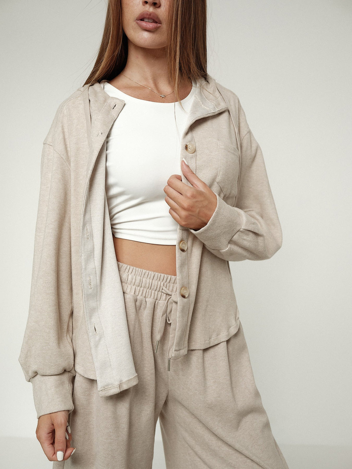 Coordinato hoodie wide